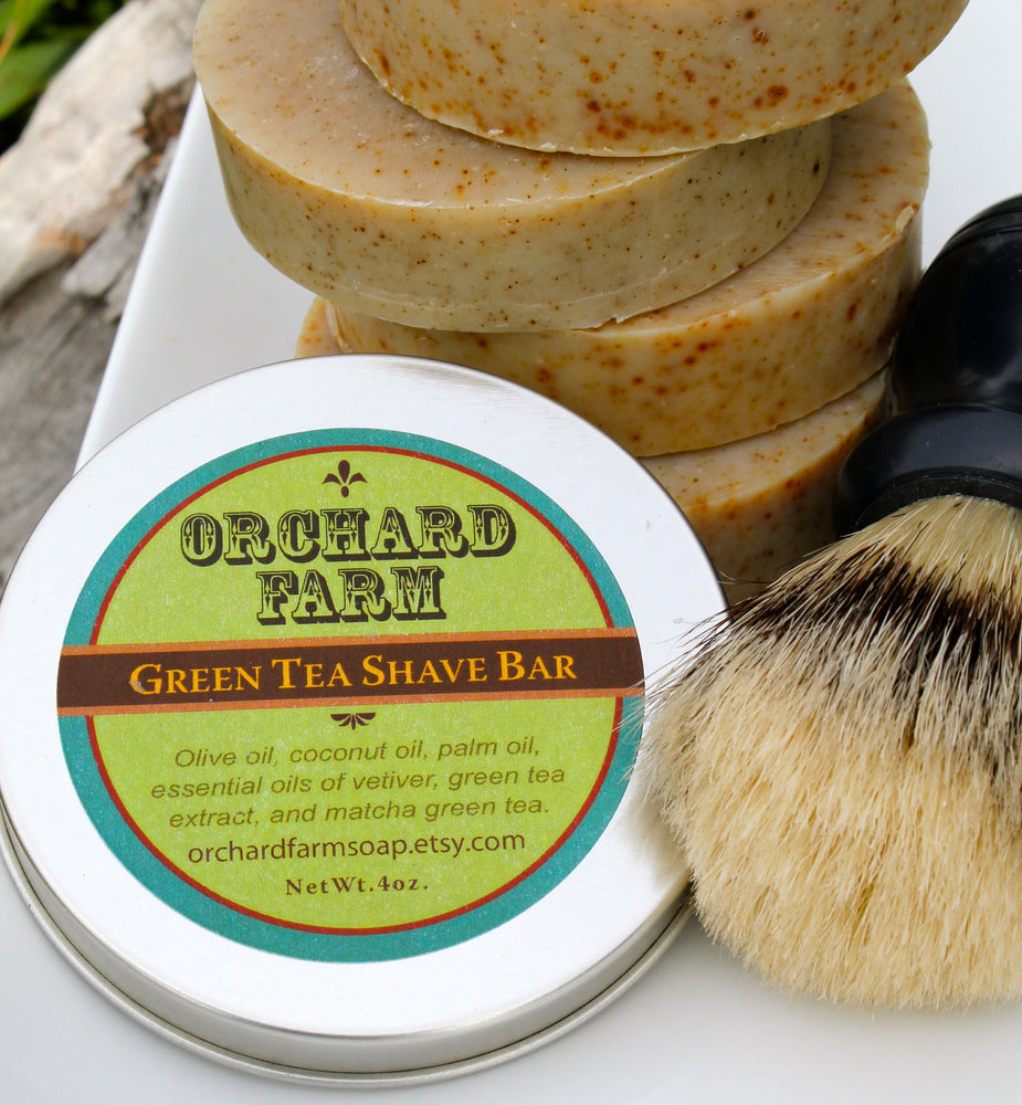Green Tea Shaving Soap// Natural Shave// Travel Soap