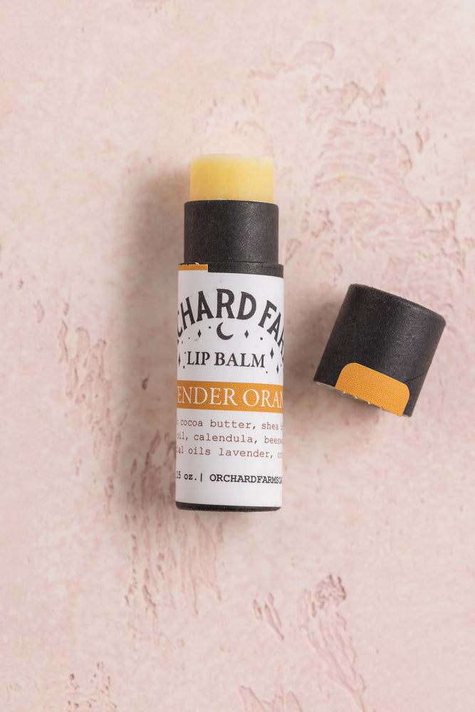 Lavender Orange Lip Balm paperboard tube