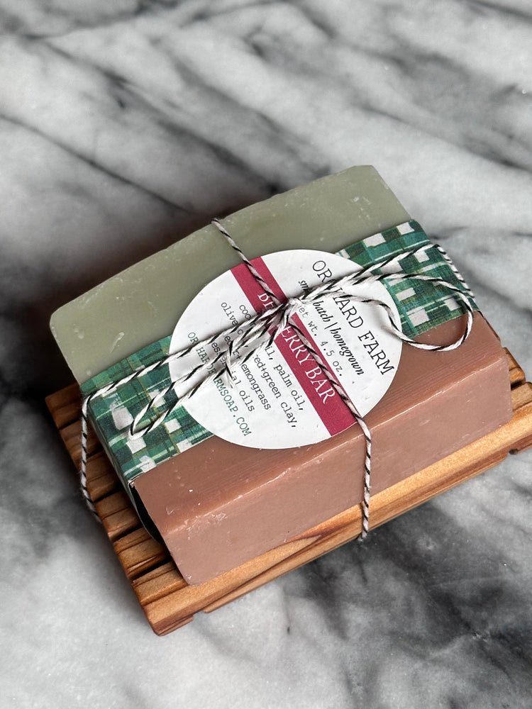 Cedar soap dish