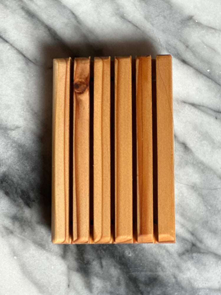 Cedar soap dish