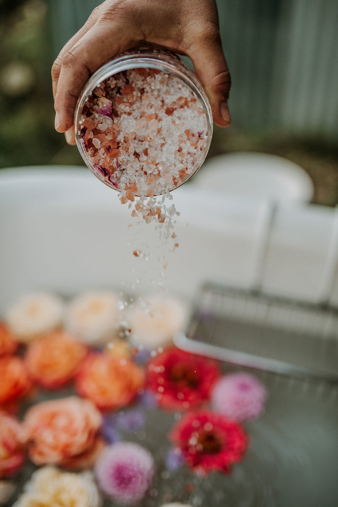 Rose Himalayan Salt Mineral Bath Soak