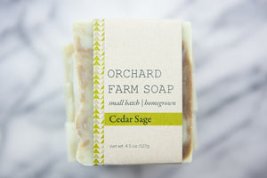 Cedar Sage Bar//Natural Soap//Orchard Farm Soap