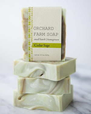 Cedar Sage Bar//Natural Soap//Orchard Farm Soap