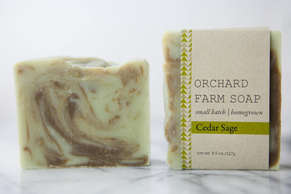 Cedar Sage Bar//Natural Soap//Orchard Farm Soap