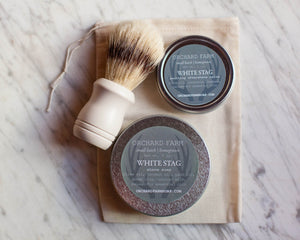 White Stag Shave Soap//Natural Shave//Homegrown Botanicals