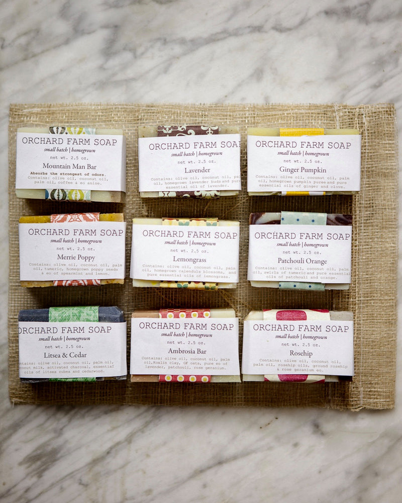 Soap Sampler Bag// Nine Sample Soaps// Natural Guest Bars